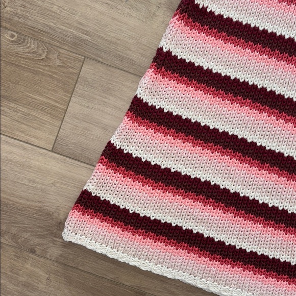 ZARA Striped Knit Midi Dress size small Red Pink Combo Limited Edition - Picture 4 of 9